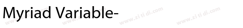 Myriad Variable字体转换
